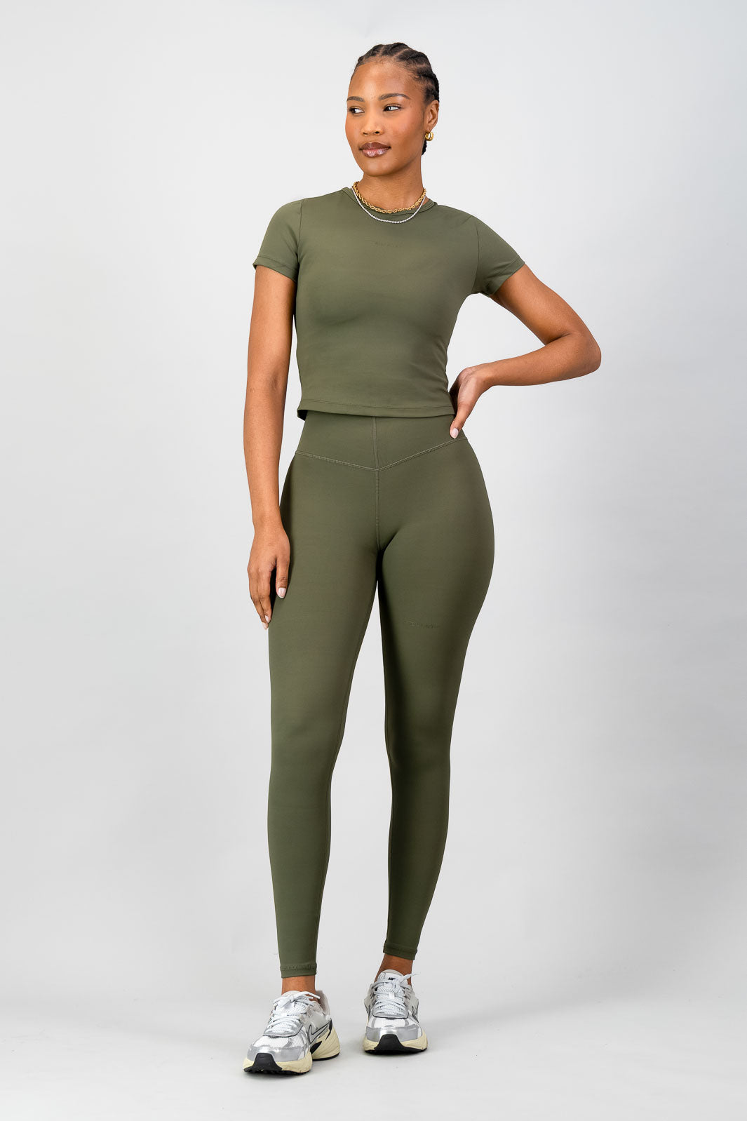 Olivia Fitted Tee - Olive