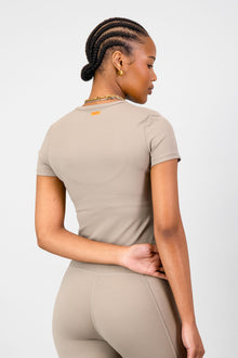 Olivia Fitted Tee - Cashew